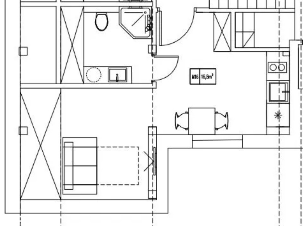 Przytulna kawalerka 16,8m² z antresolą, Kraków-Swoszowice - Kavalerka.pl