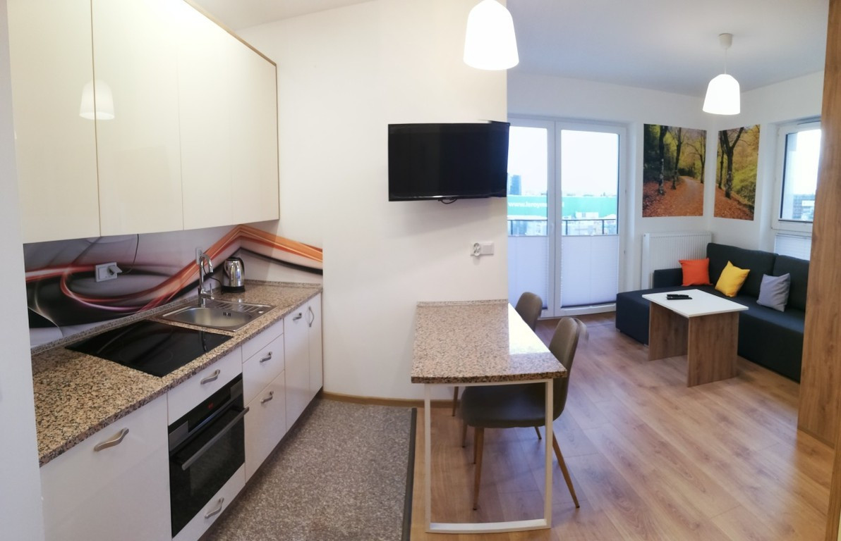 Nowoczesne studio z wielkim tarasem na Krakowskich Tarasach - Kavalerka.pl